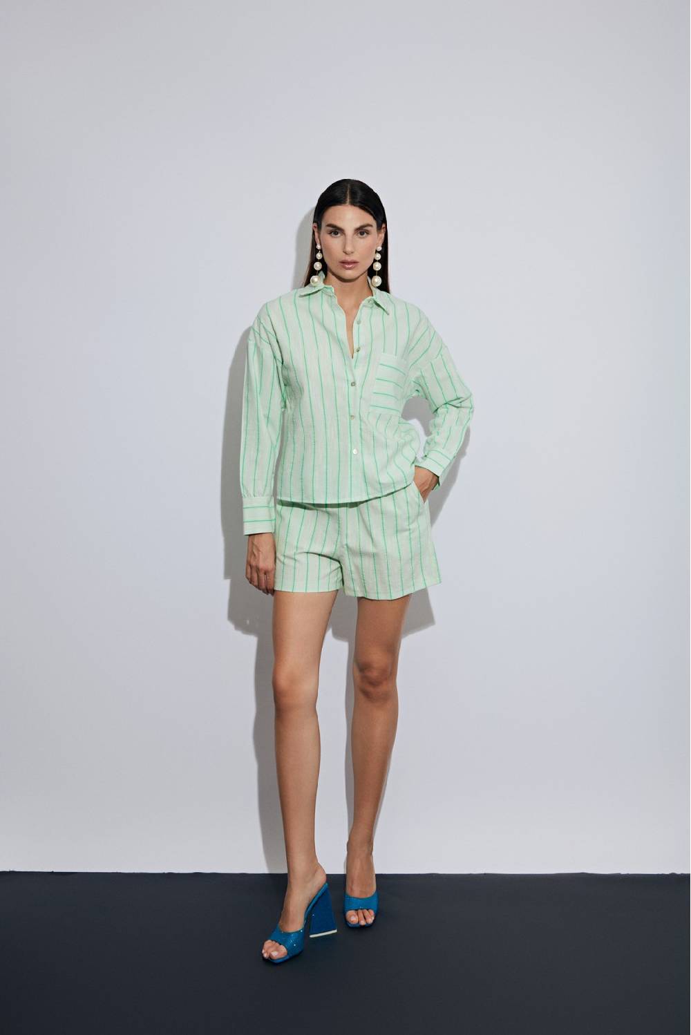 Odì Odì MARETTIMO 250S4P0 CAMICIE e BLUSE VERDE ACQUA