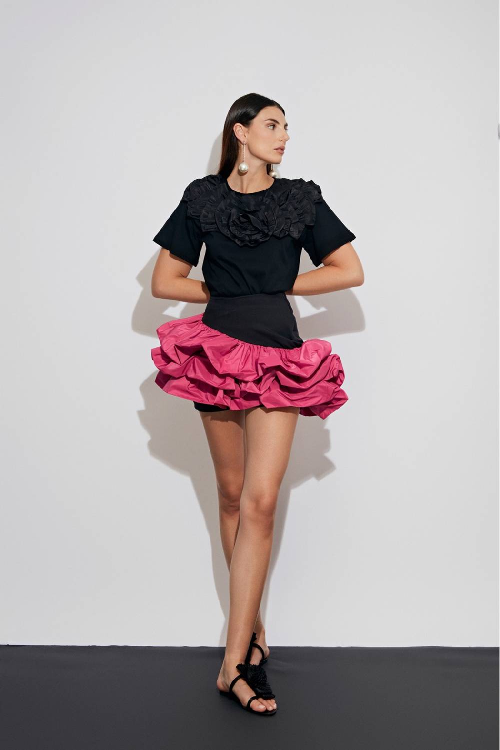 Odì Odì ALATRI010S401 GONNE NERO/FUCSIA