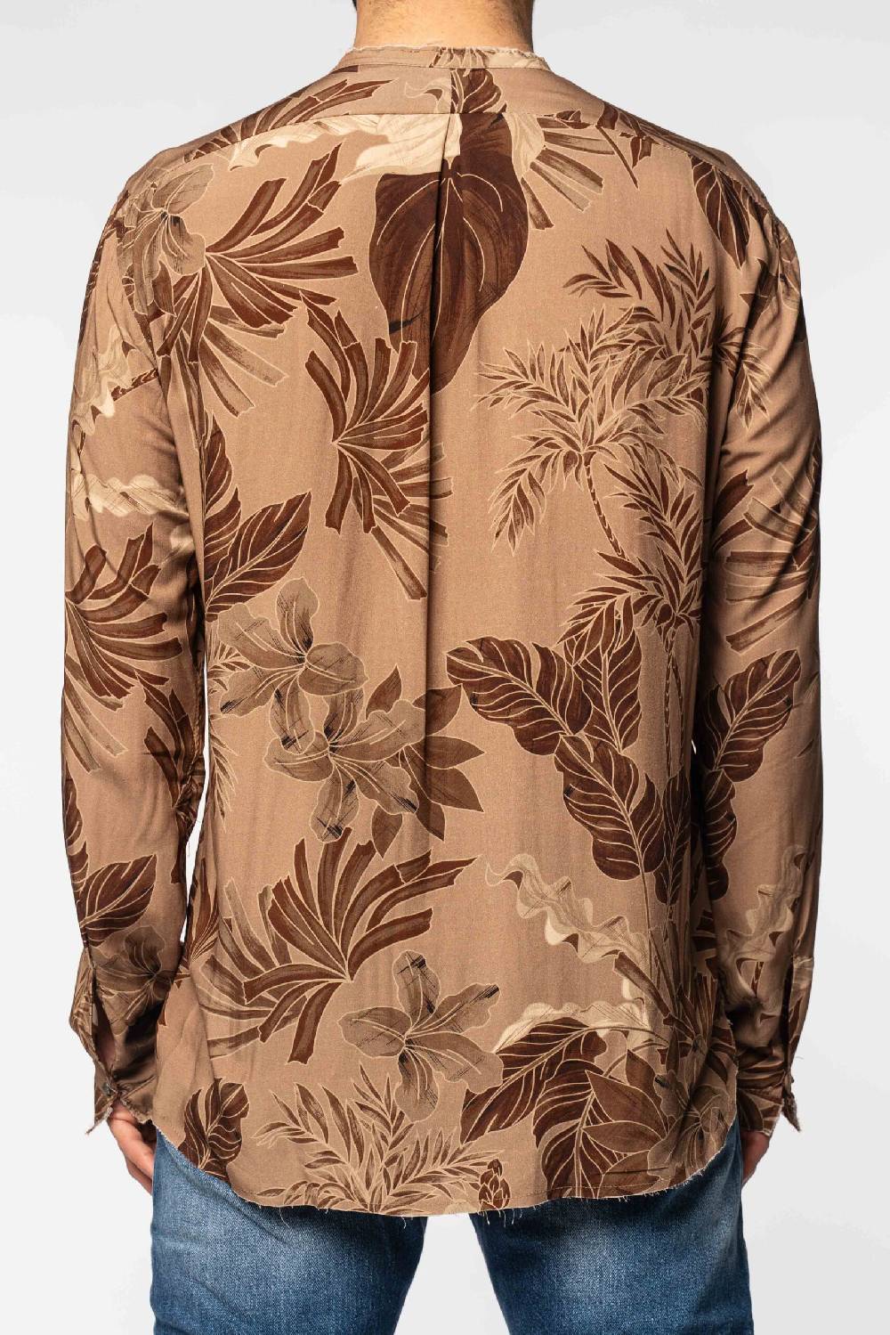 Officina 36 Caftano In Viscosa Stampata Color Bronzo