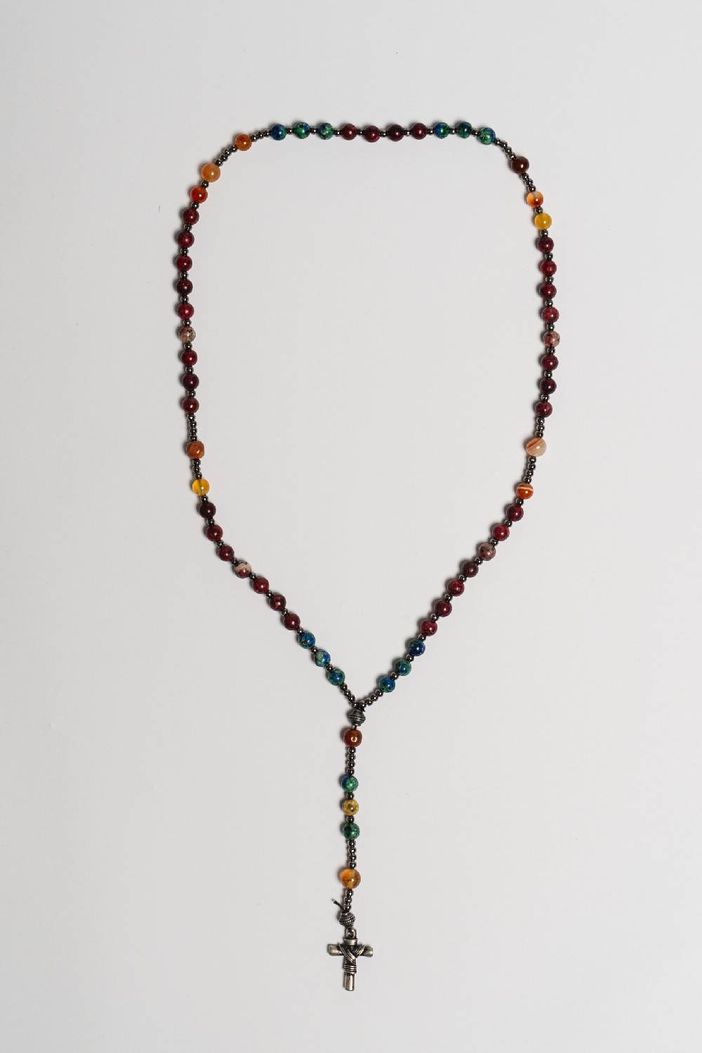Officina 36 Collana rosario di pietre dure multicolor