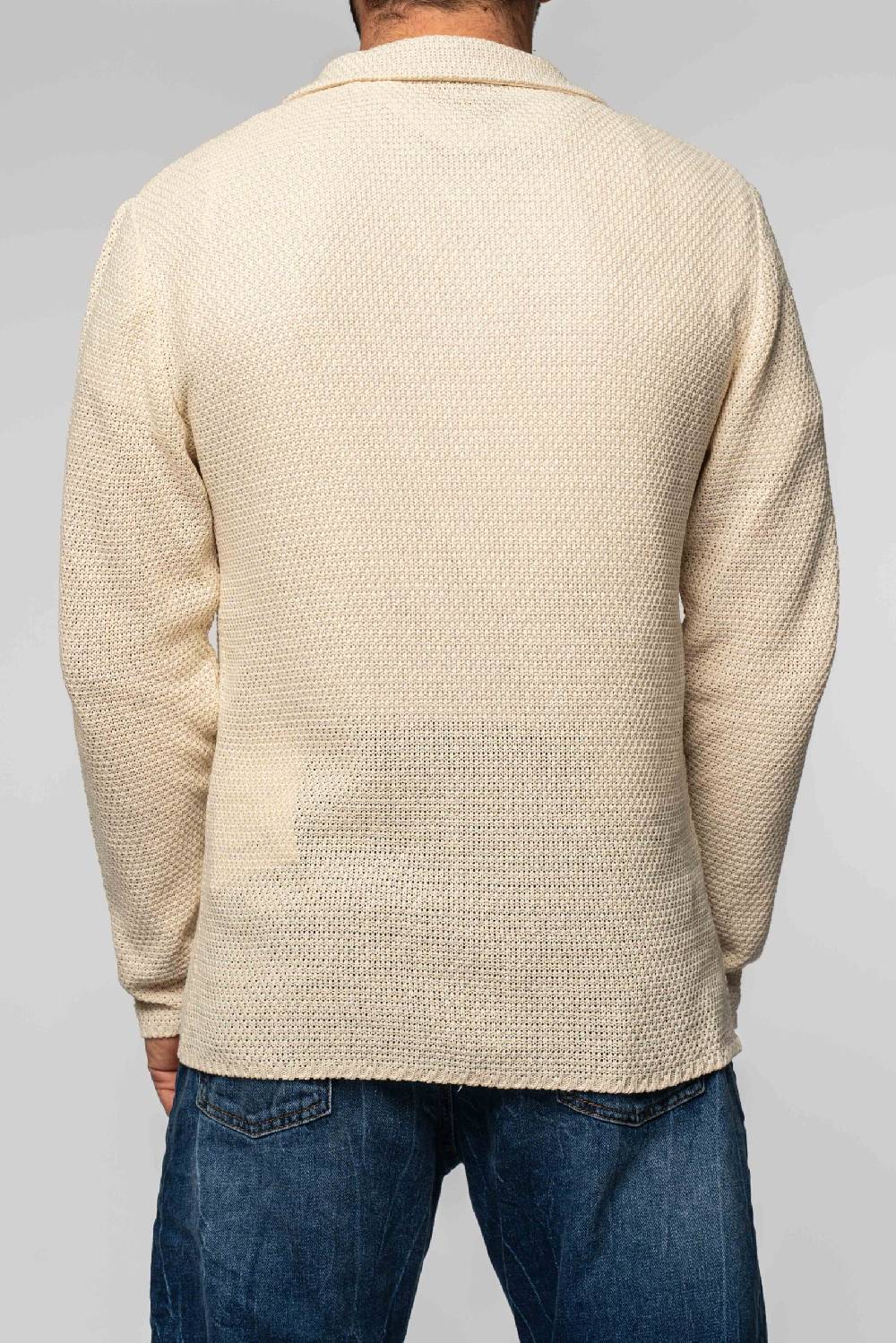 Officina 36 Giacca In Filato Misto Cotone Color Mastice