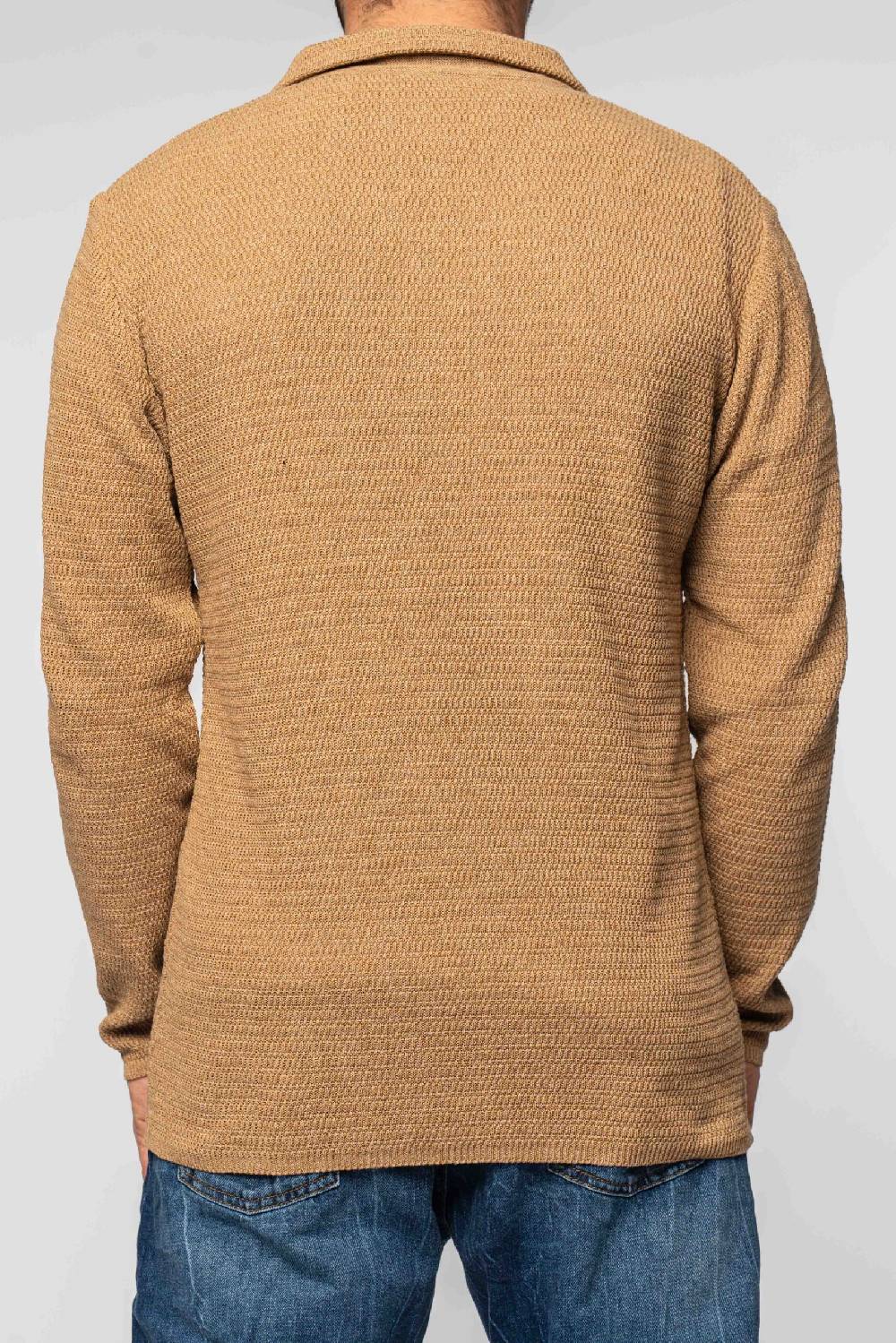 Officina 36 Giacca In Filato Misto Cotone Color Tabacco