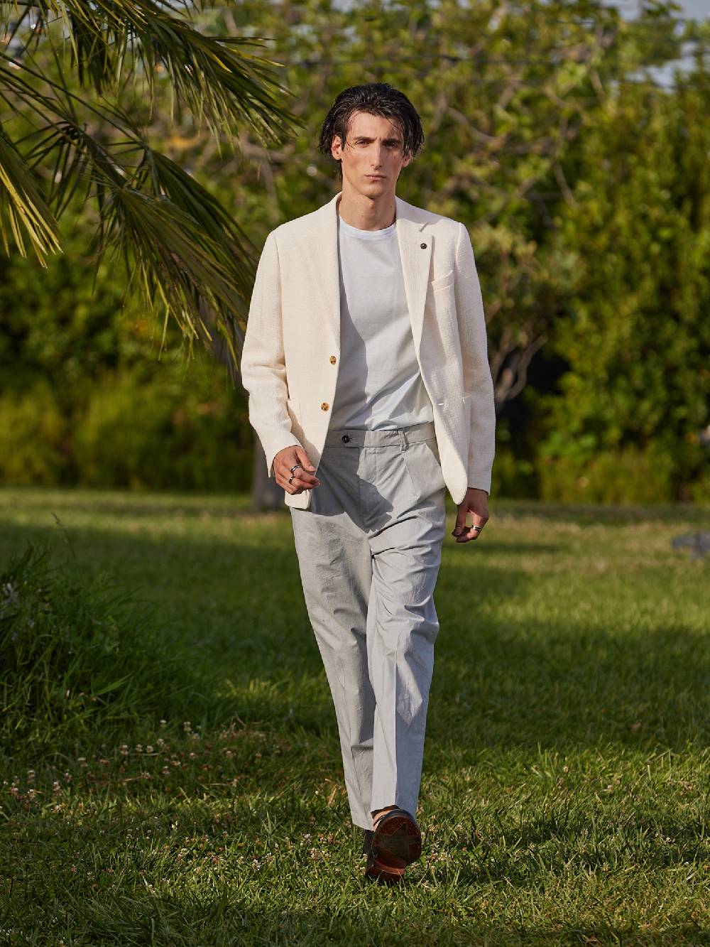 Officina 36 Giacca In Tessuto Armaturato Color Naturale