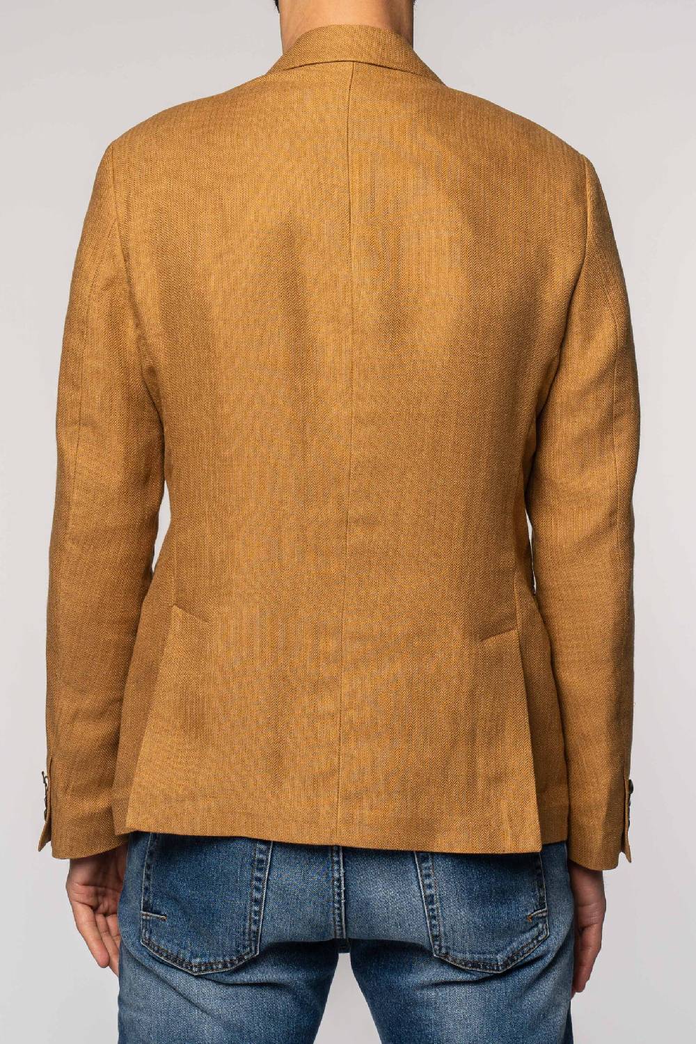 Officina 36 Giacca In Tessuto Spinato Color Biscotto