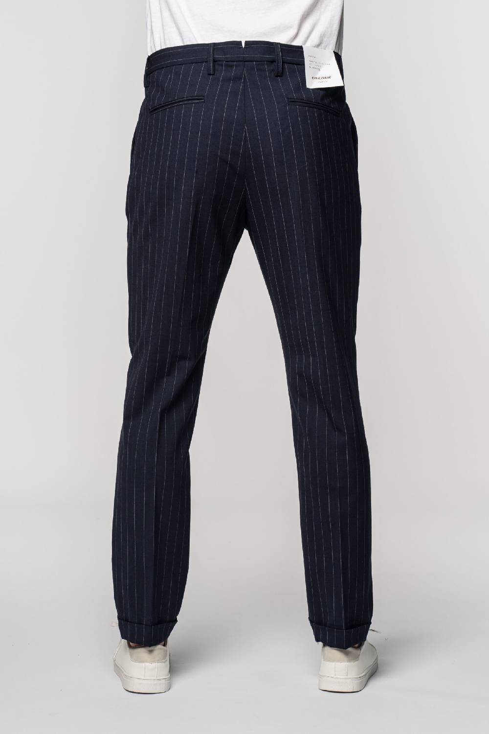 Officina 36 Abito In Tela Fresco Lana Gessata Blu