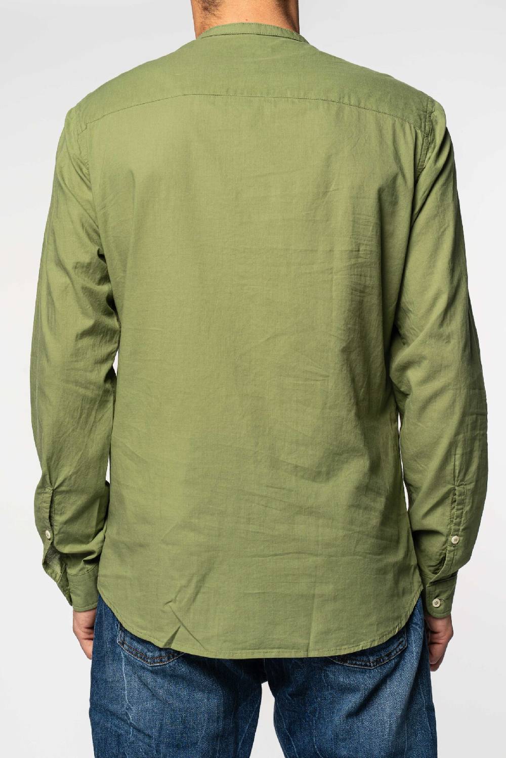 Officina 36 Camicia In Mussola Verde Salvia