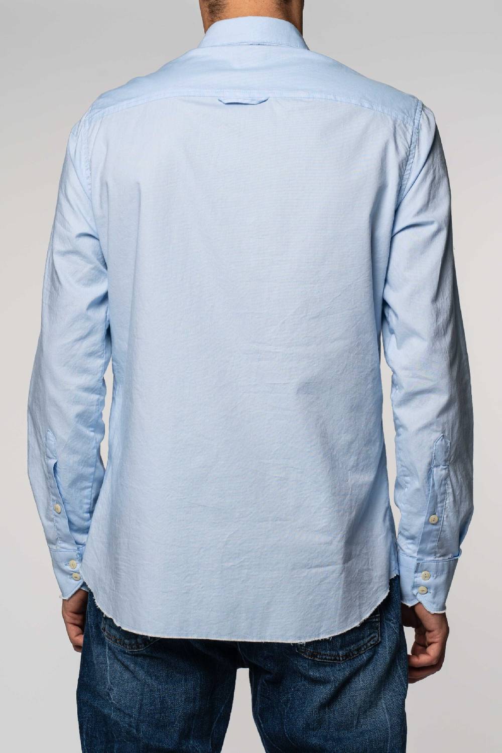 Officina 36 Camicia In Oxford Color Cielo