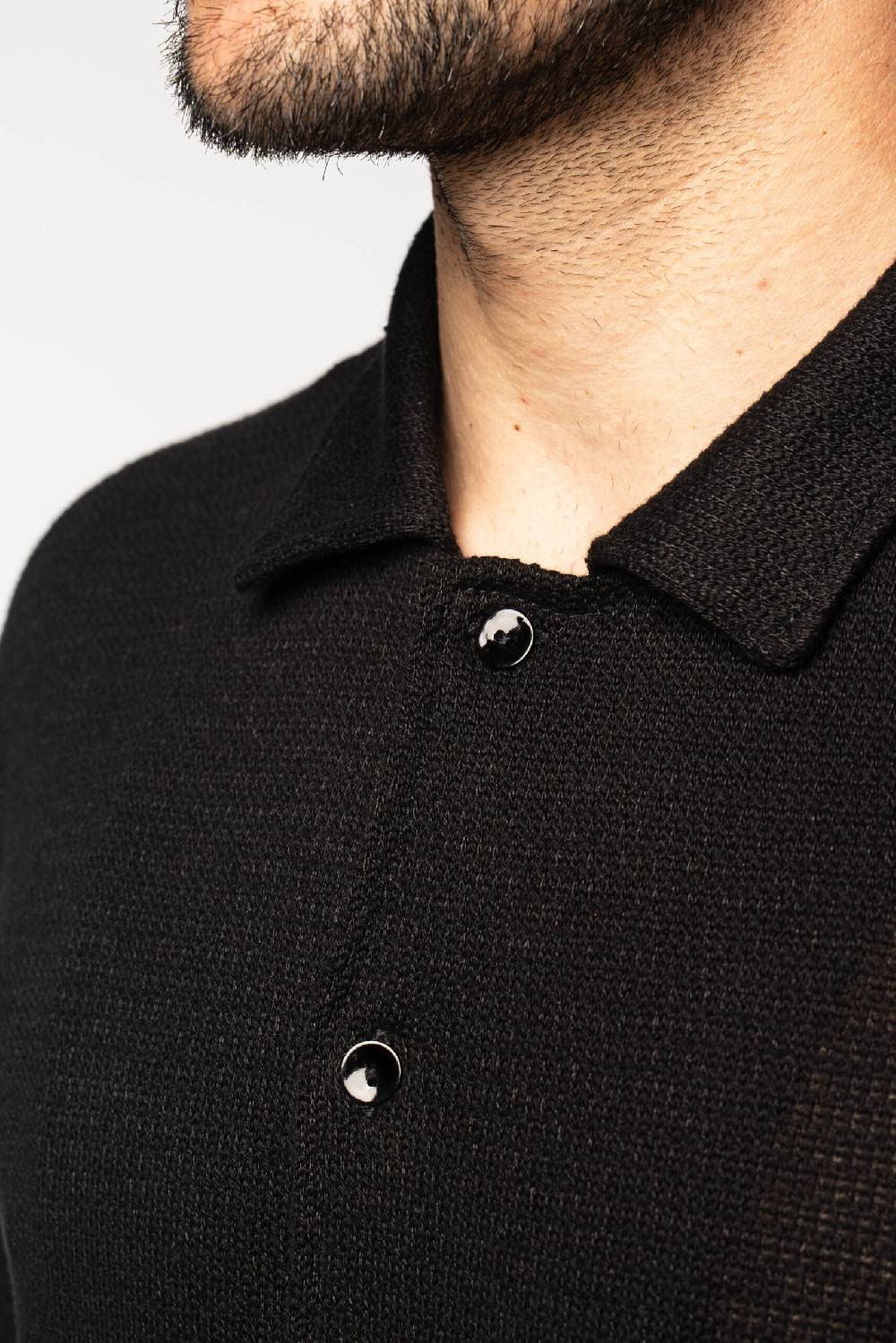 Officina 36 Camicia Nera In Jersey