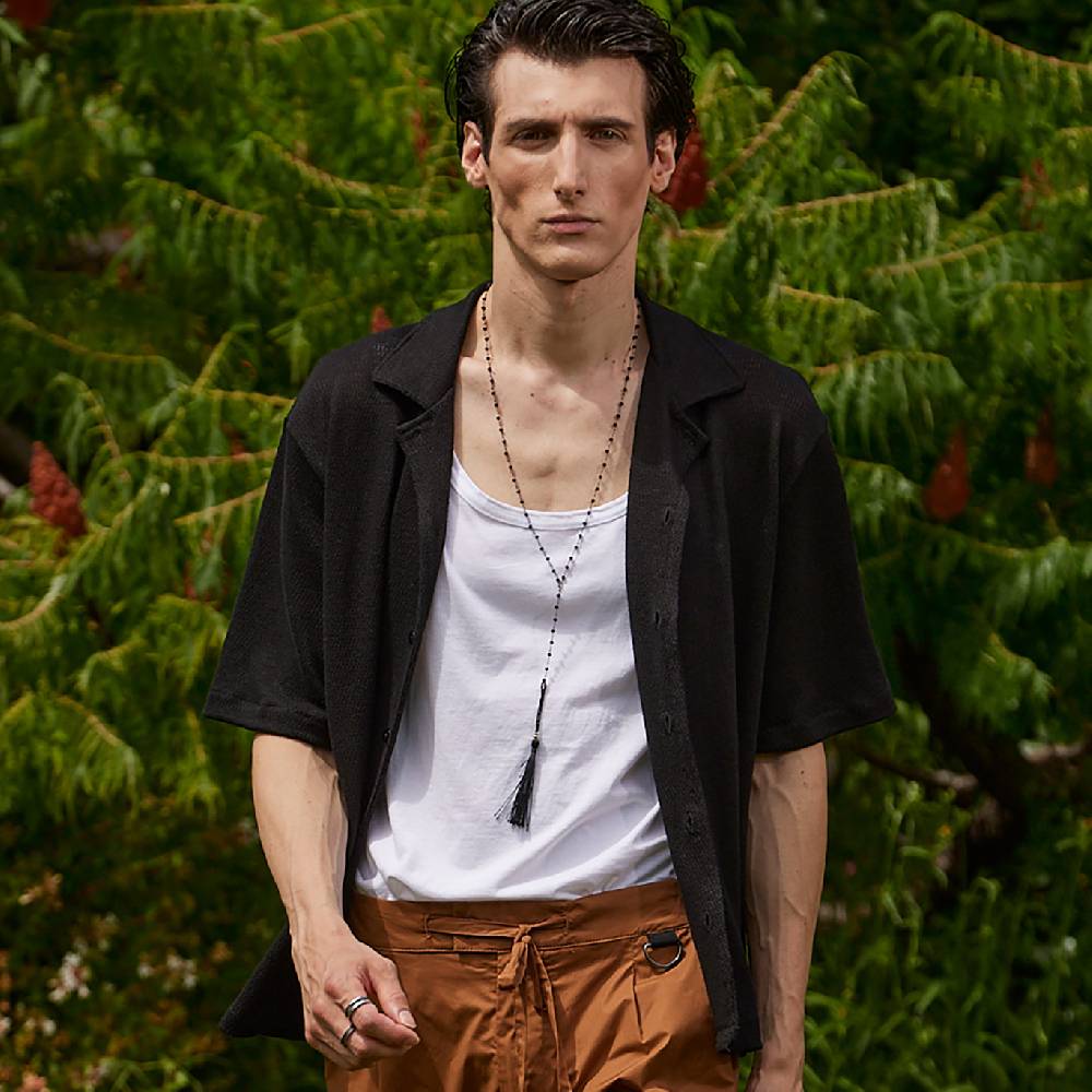 Officina 36 Camicia Nera In Jersey