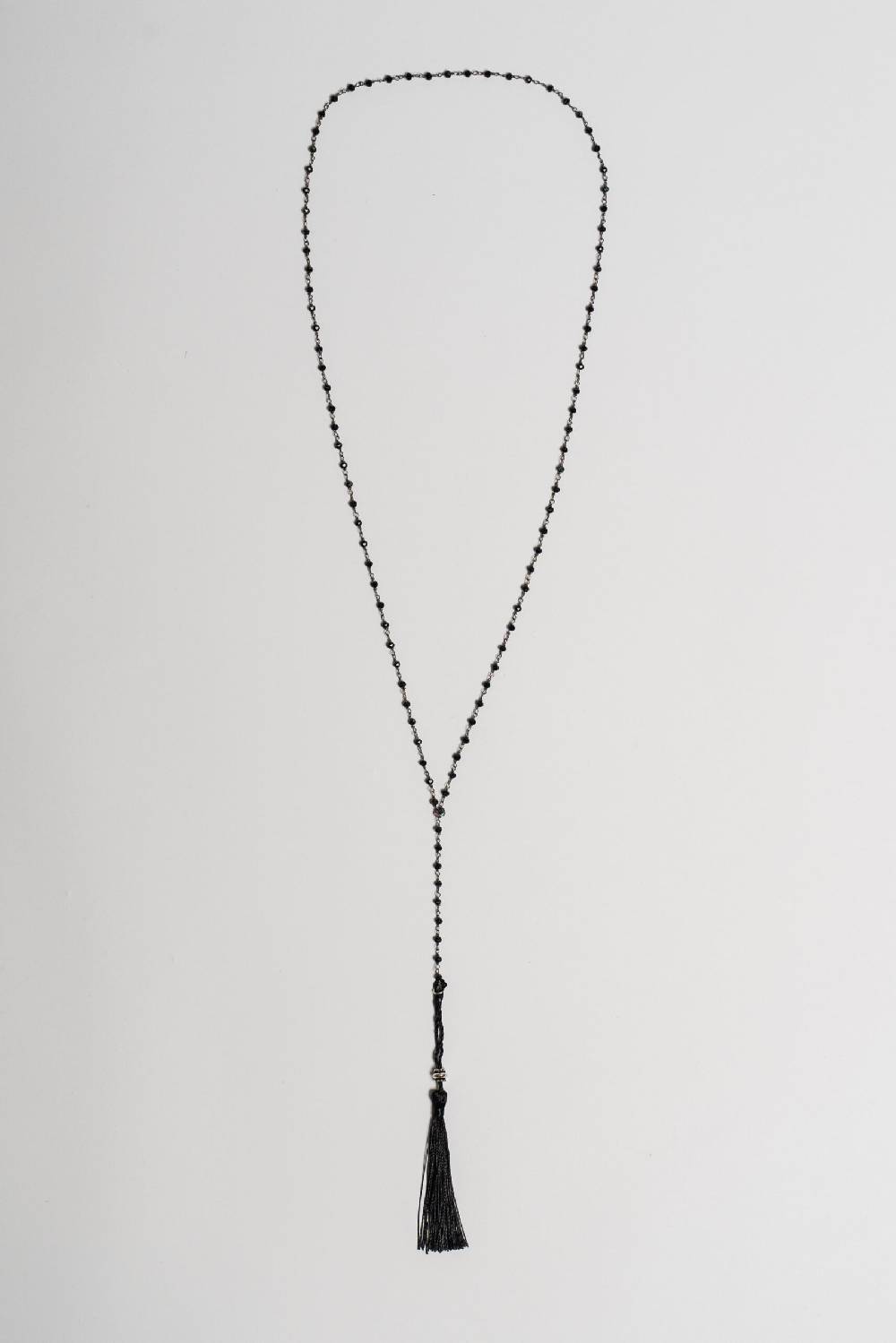 Officina 36 Collana rosario nera con nappina