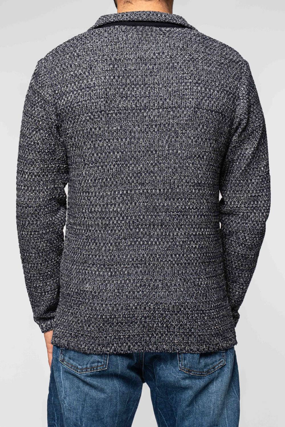 Officina 36 Giacca In Filato Misto Cotone Blu