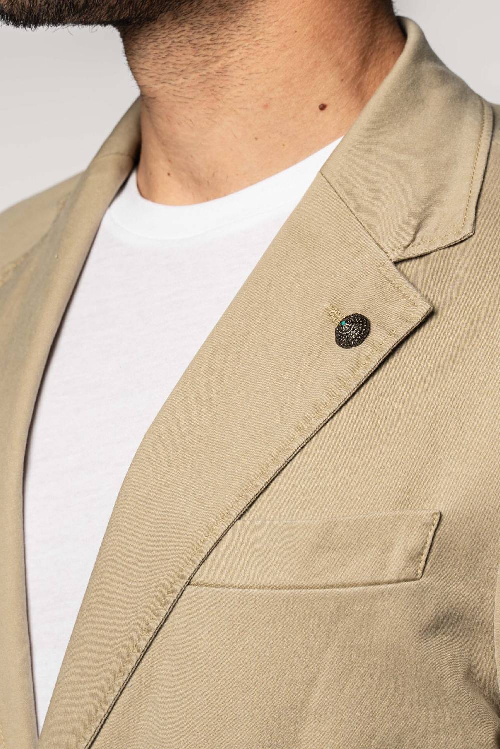 Officina 36 Giacca In Gabardina Delavè Beige