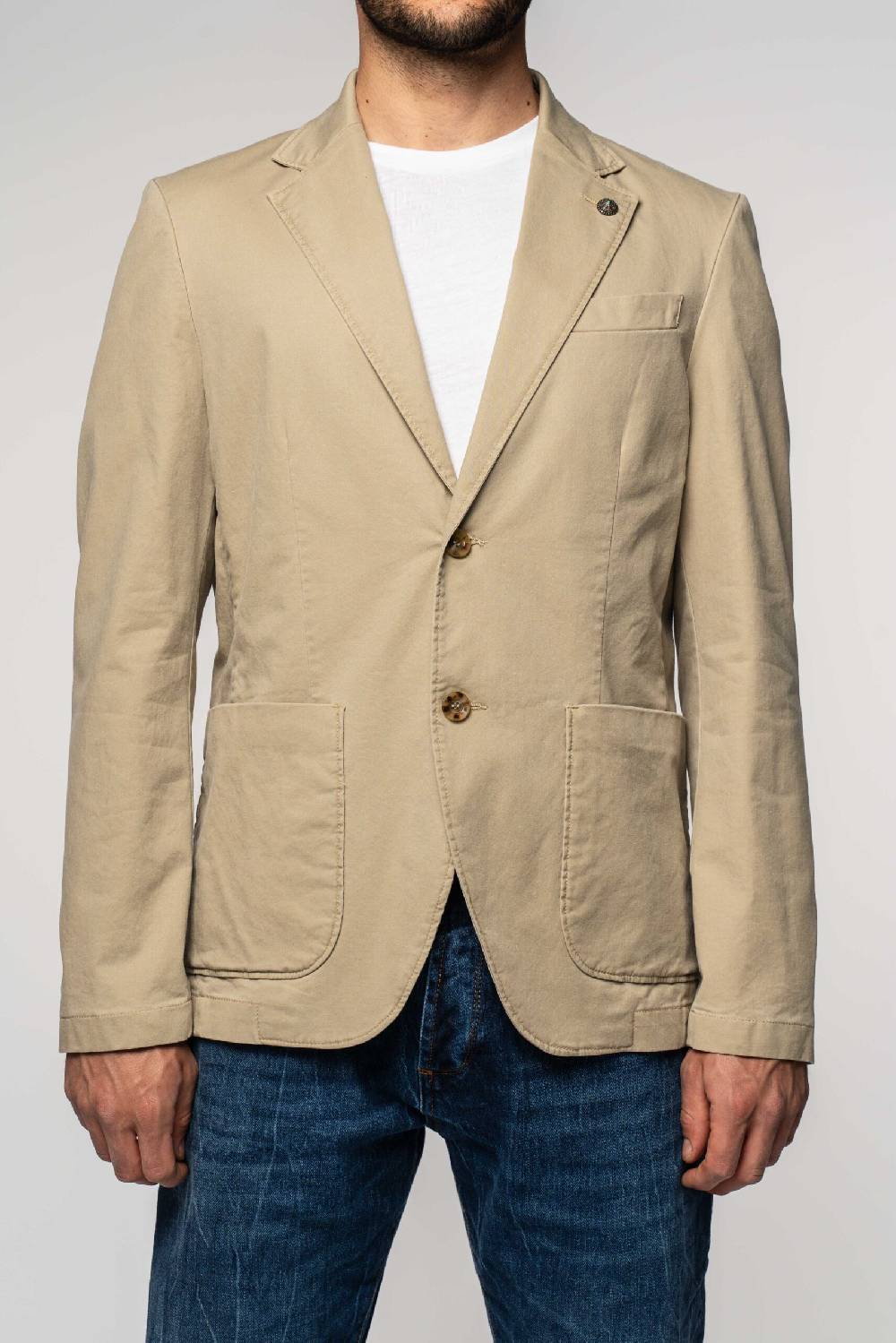 Officina 36 Giacca in gabardina delavè beige