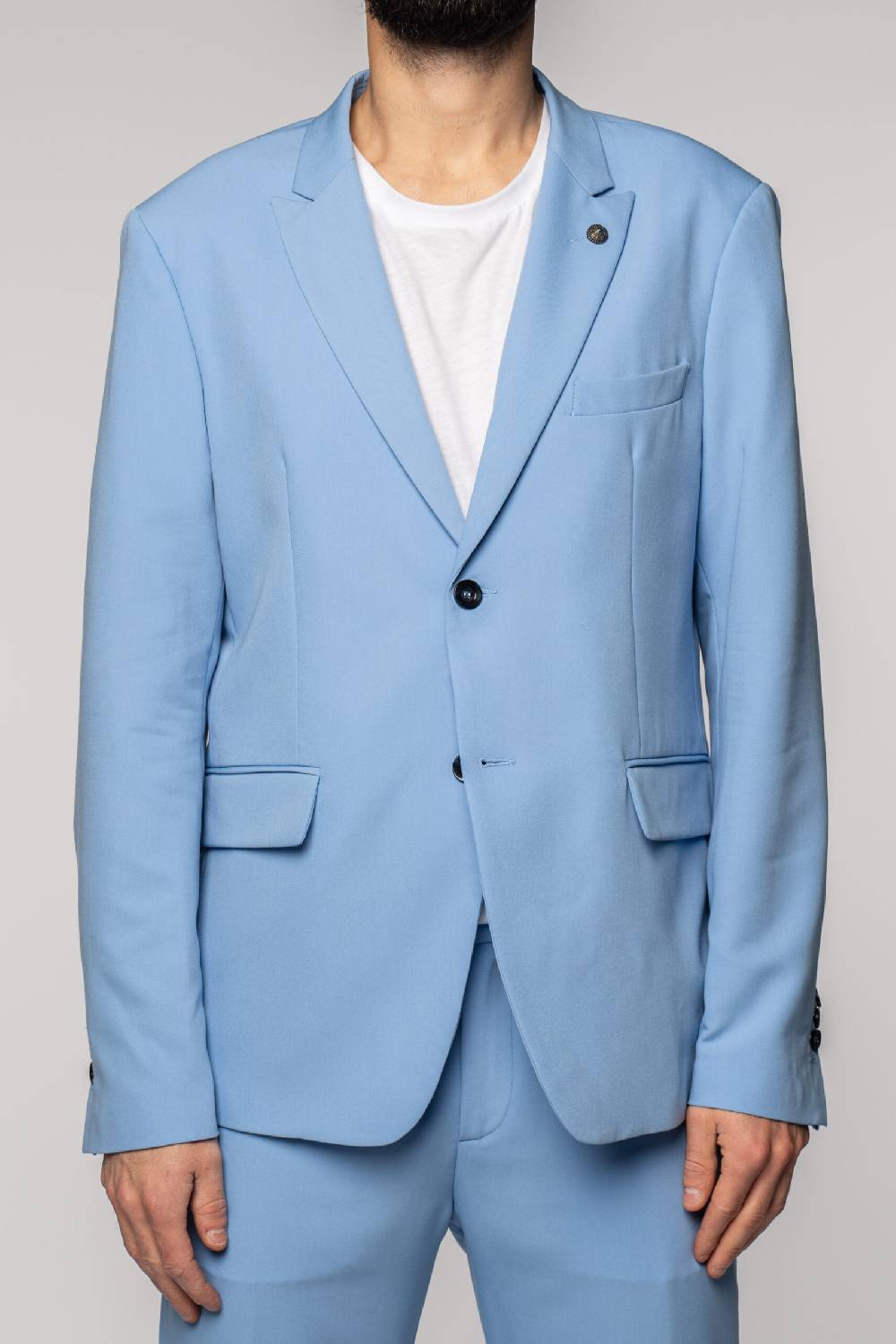 Officina 36 Giacca in tessuto tecnico color cielo