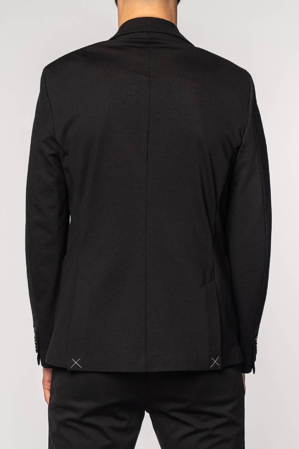 Officina 36 Giacca Nera In Tessuto Punto Milano