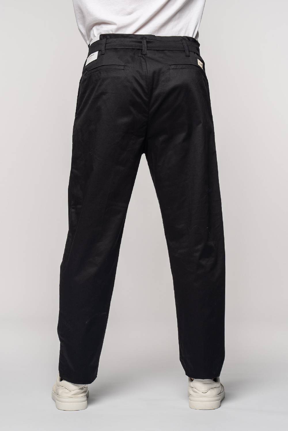 Officina 36 Pantaloni Neri In Gabardina