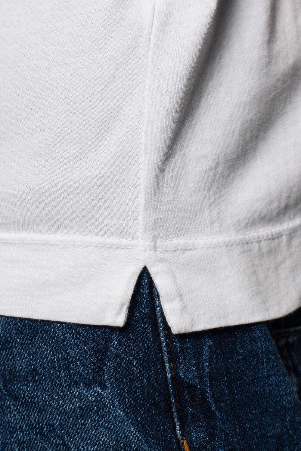 Officina 36 T-shirt Bianca In Jersey Con Taschino A Contrasto