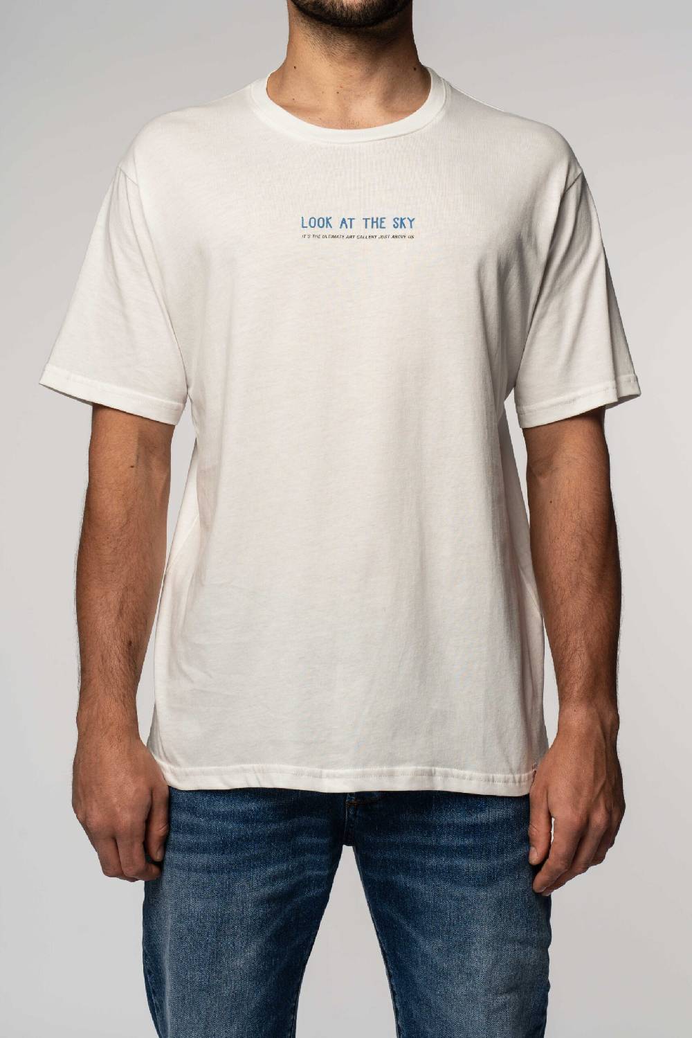 Officina 36 T-shirt in jersey con stampe color latte