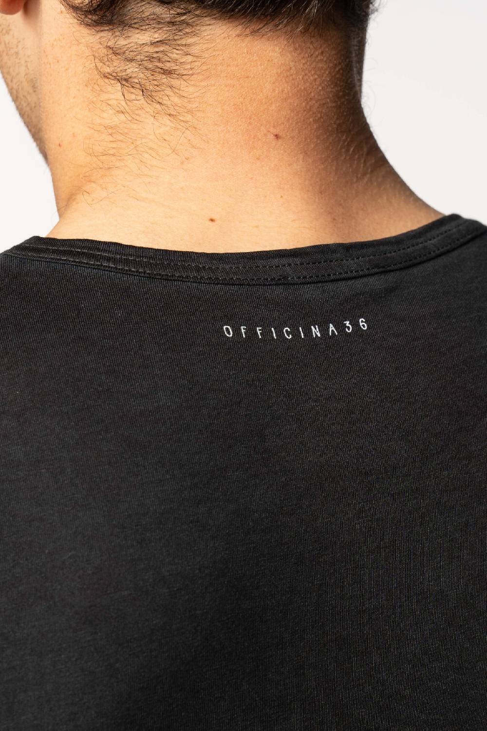 Officina 36 T-shirt Smanicata In Jersey Color Carbone