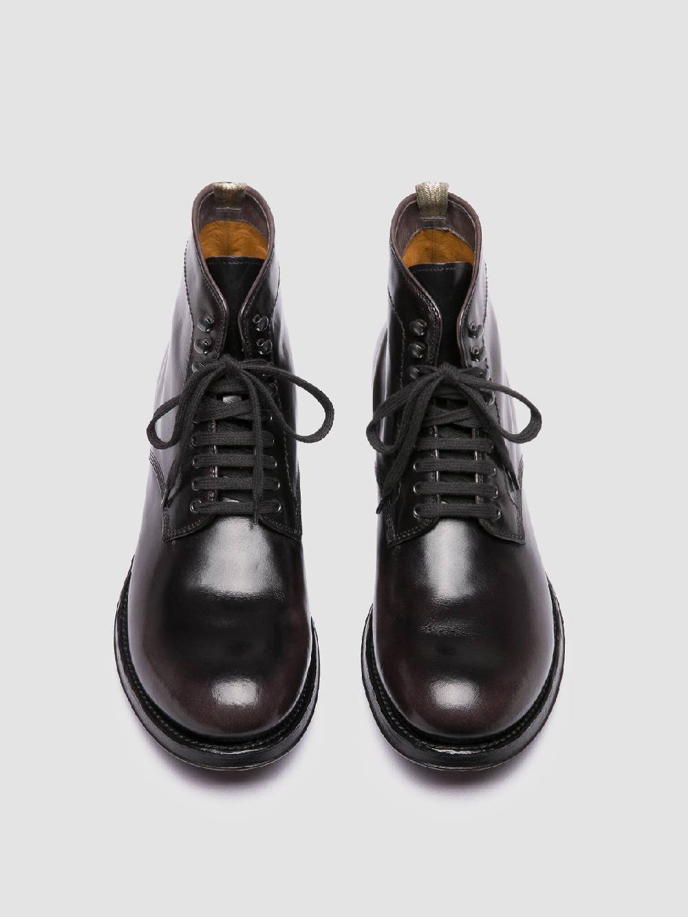 Officine Creative ADMIRAL 004 Stivali Stringati In Pelle Grigia