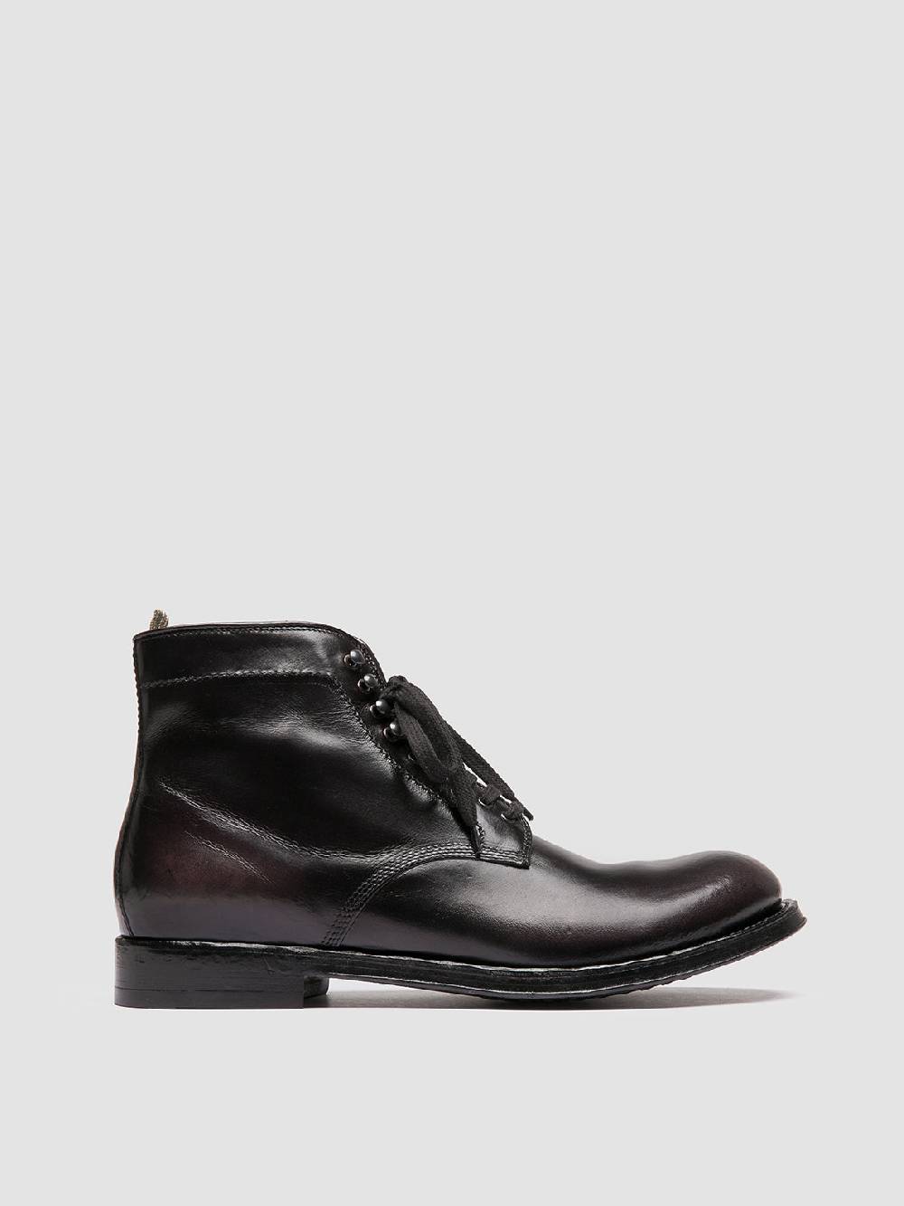 Officine Creative ADMIRAL 004 Stivali Stringati in Pelle Grigia