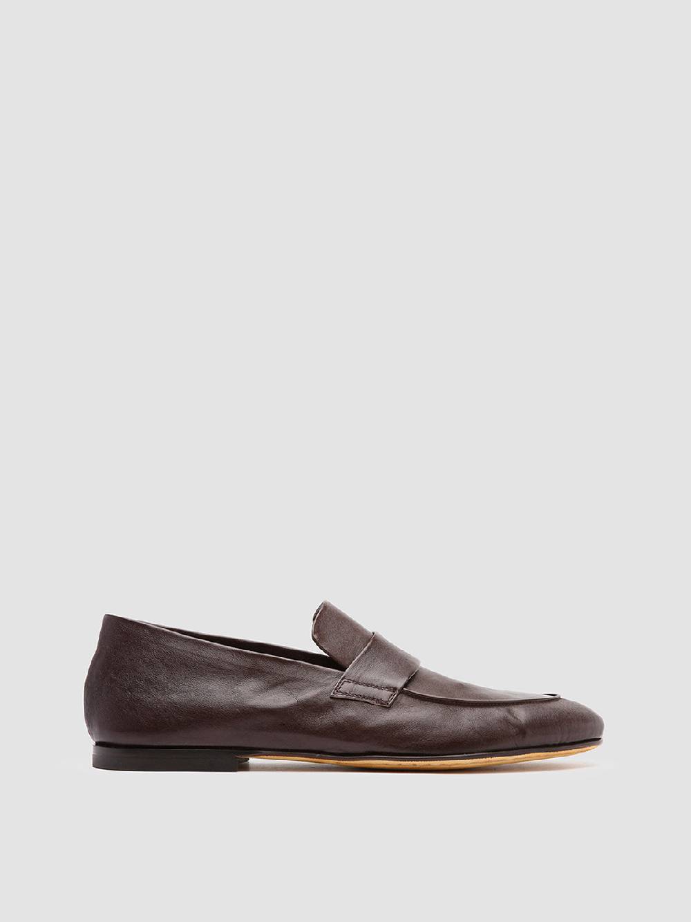 Officine Creative AIRTO 001 Mocassini Penny Loafer in Pelle Marrone