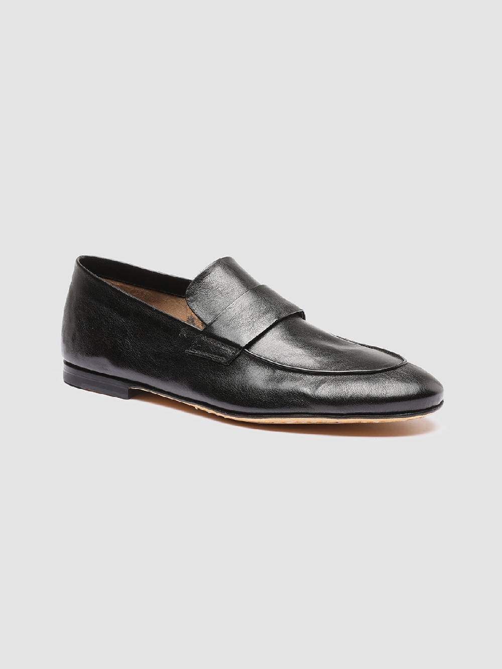 Officine Creative AIRTO 001 Mocassini Penny Loafer In Pelle Nera
