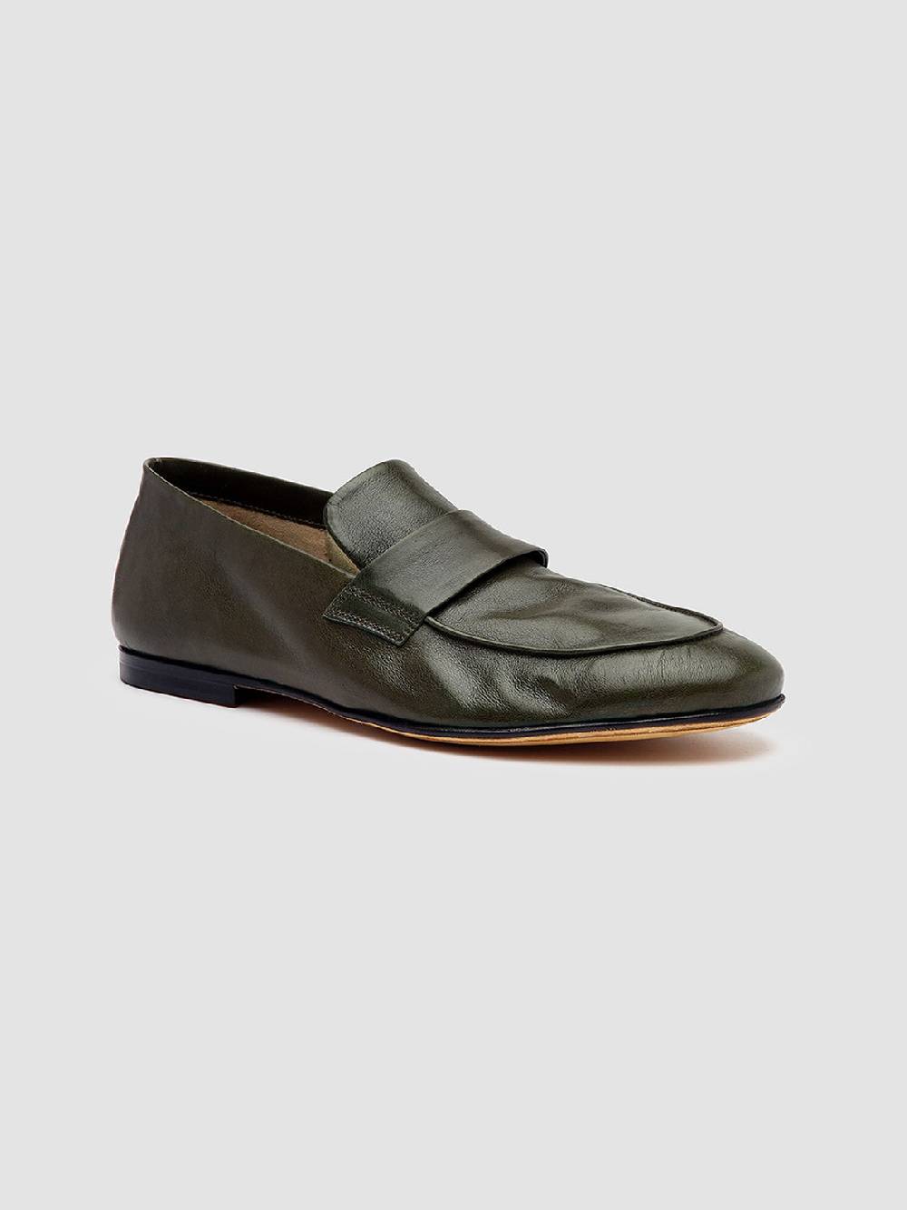 Officine Creative AIRTO 001 Mocassini Penny Loafer In Pelle Verde