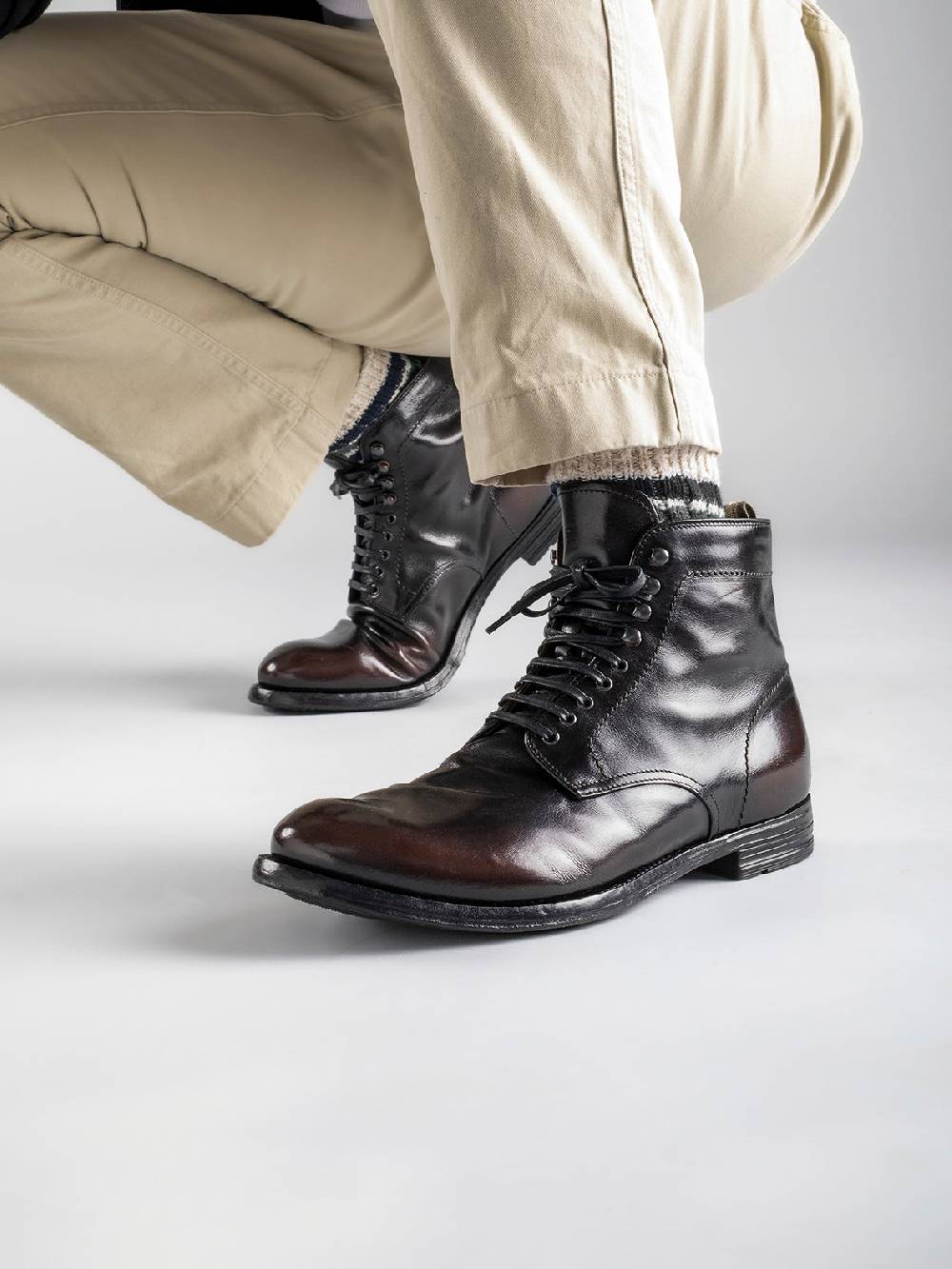 Officine Creative ANATOMIA 013 Stivaletti In Pelle Marrone