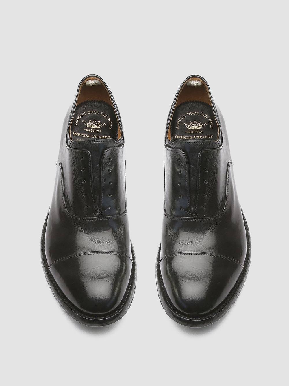Officine Creative ANATOMIA 015 Black Leather Oxford Shoes