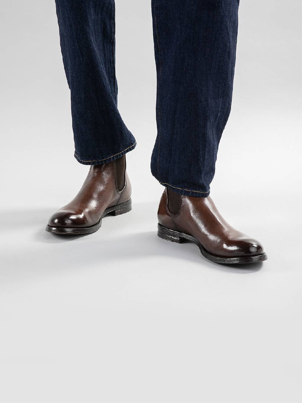 Officine Creative ANATOMIA 083 Stivaletti Chelsea In Pelle Nera