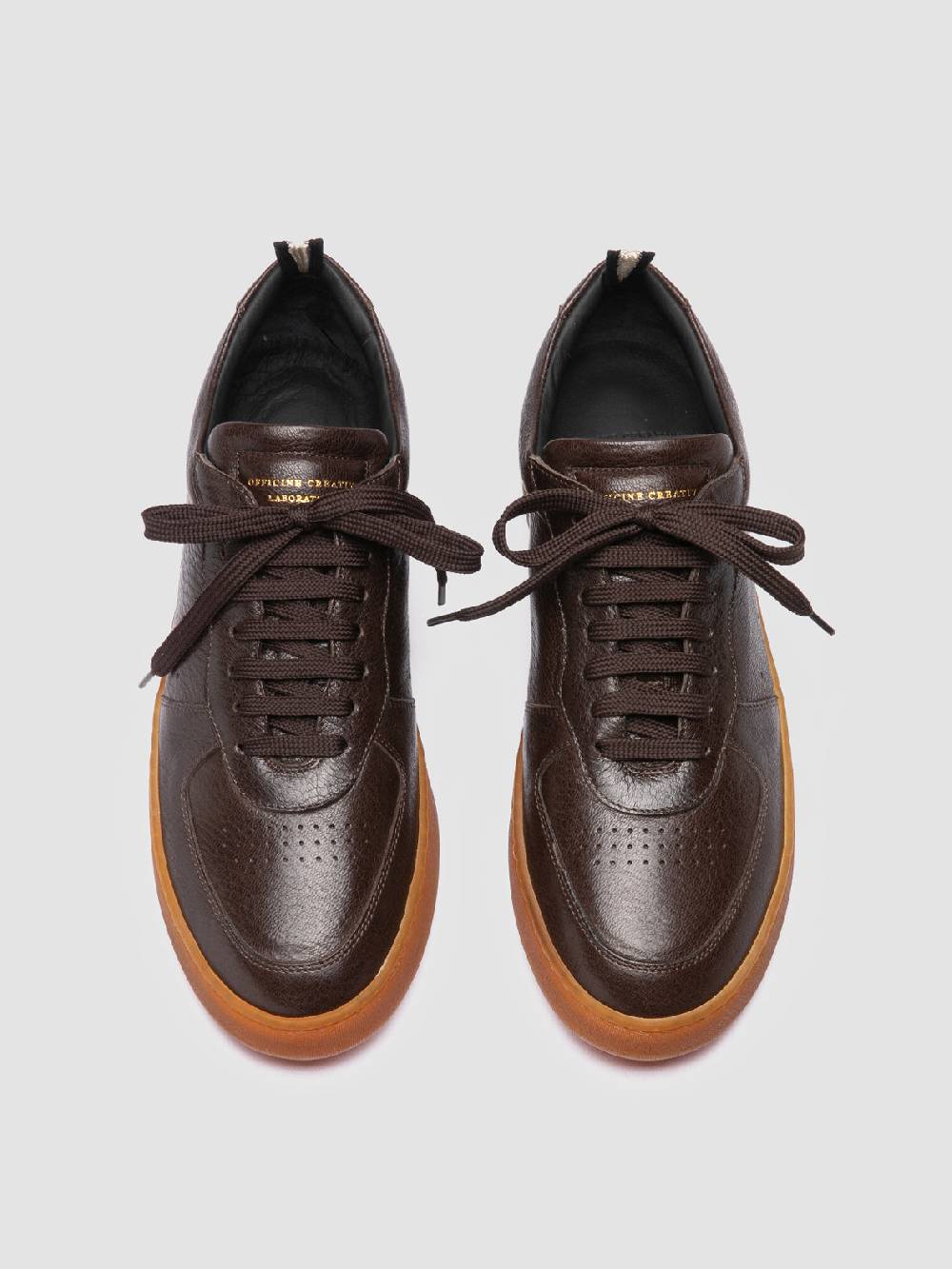 Officine Creative ASSET 001 Sneaker Basse In Pelle Marrone