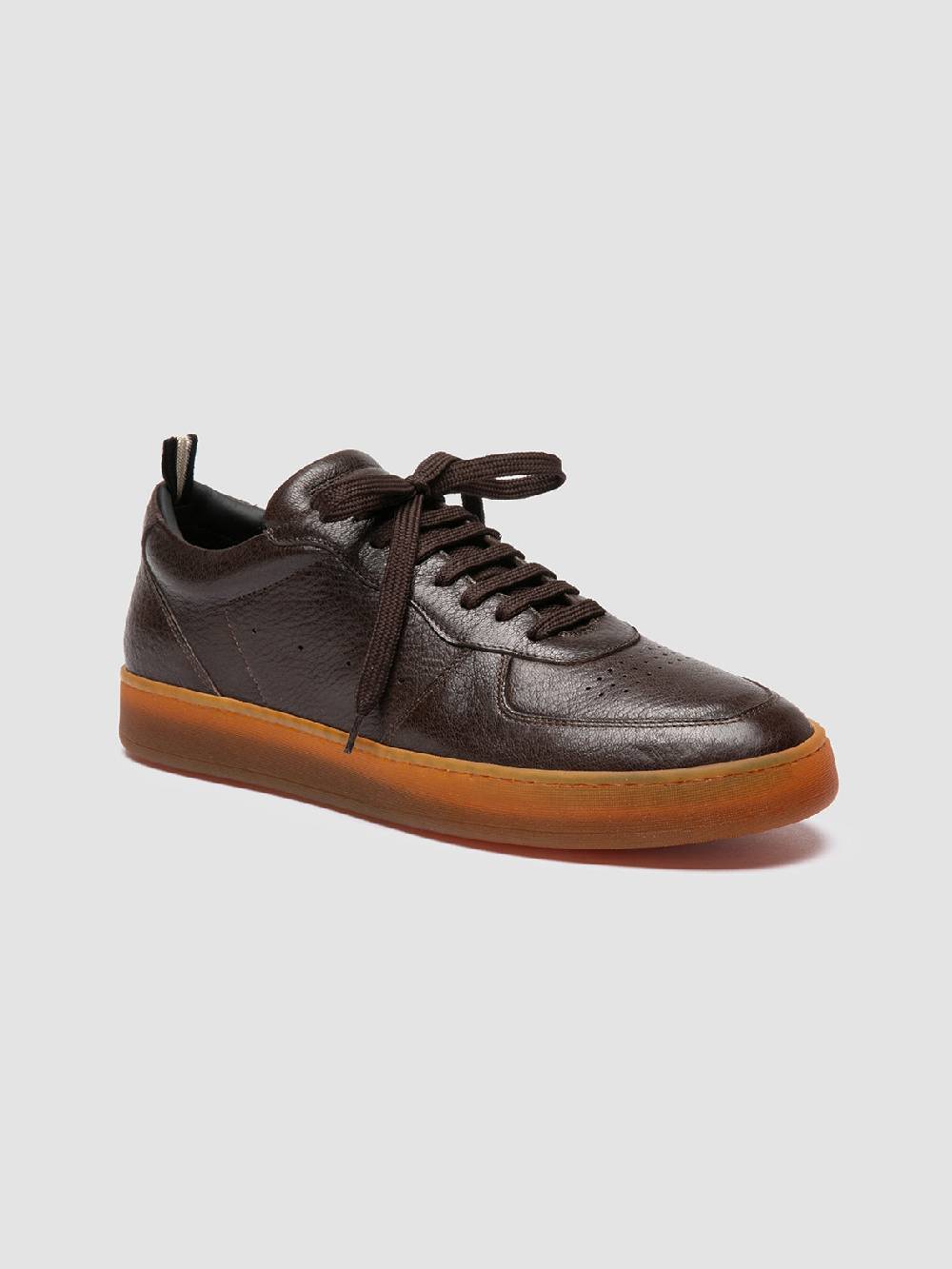 Officine Creative ASSET 001 Sneaker Basse In Pelle Marrone