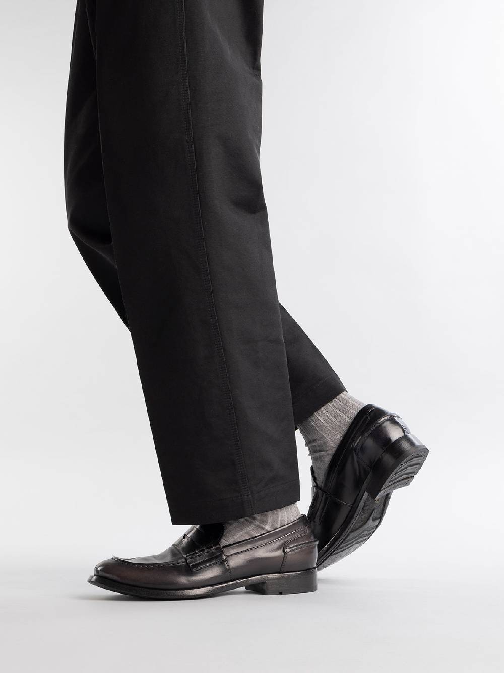 Officine Creative BALANCE 017 Mocassini Penny In Pelle Blu