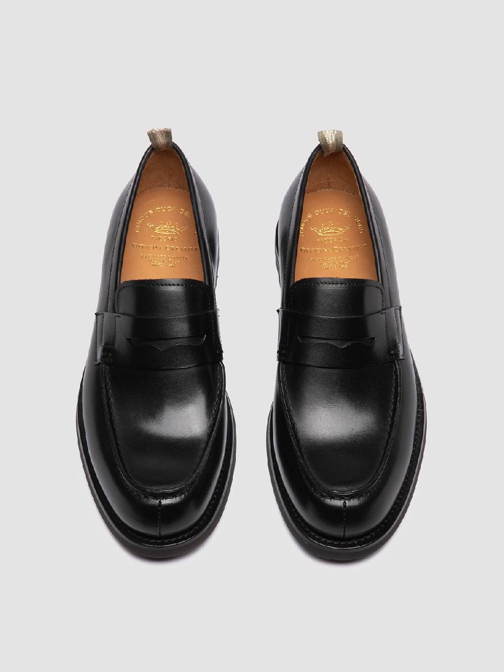 Officine Creative BELMONDO 006 Mocassini Penny In Pelle Scamosciata Nera