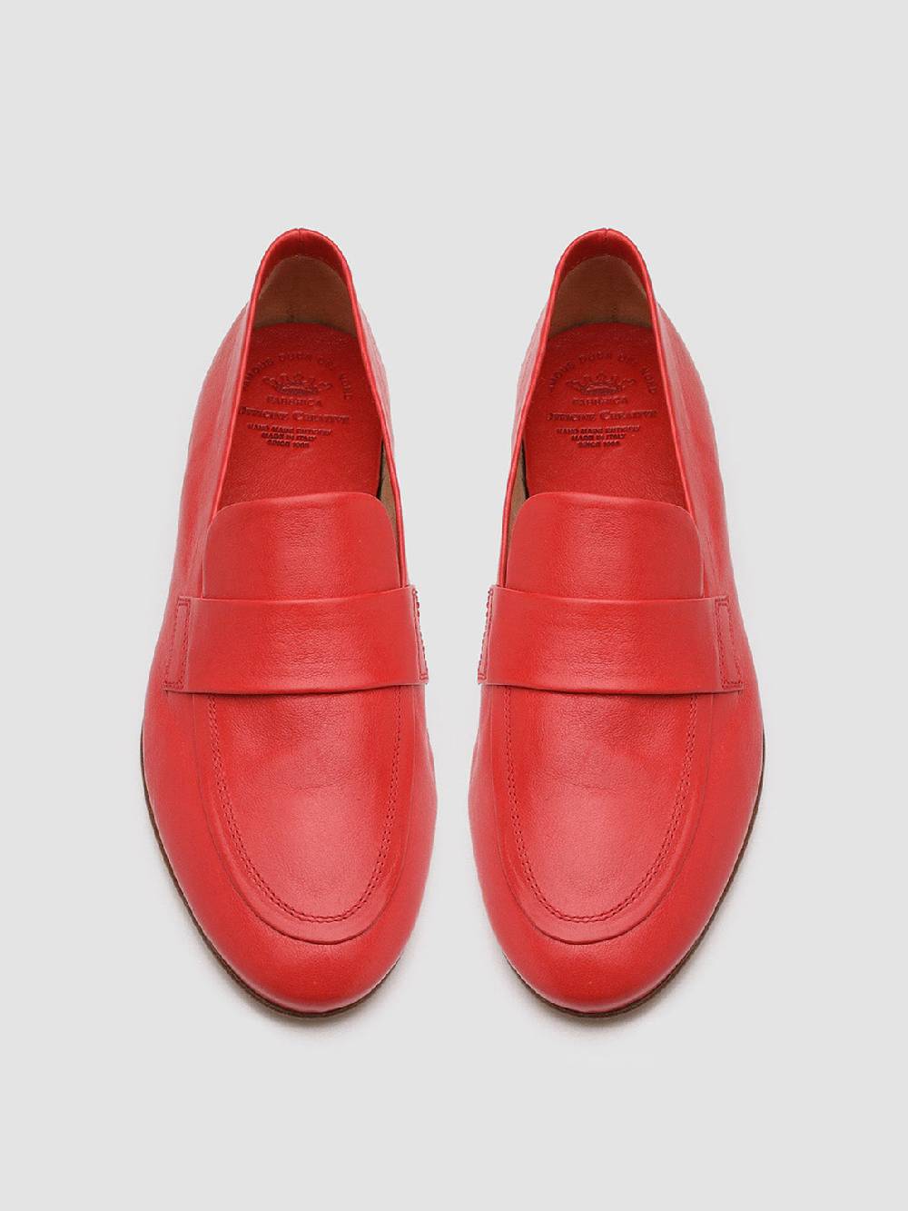 Officine Creative BESSIE 004 Mocassini In Pelle Rossa