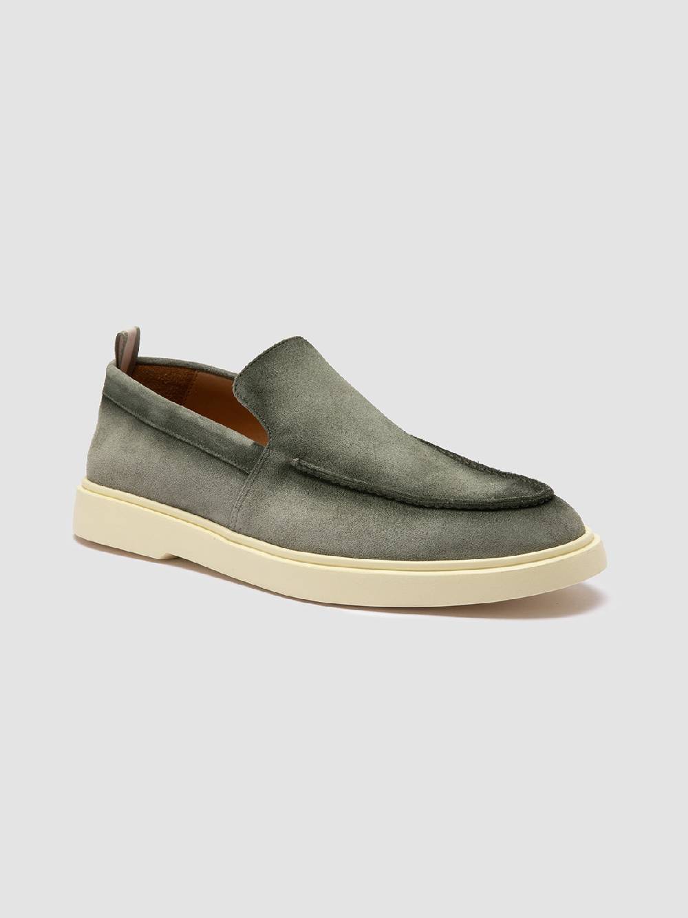 Officine Creative BONES 002 Mocassini In Pelle Scamosciata Verde