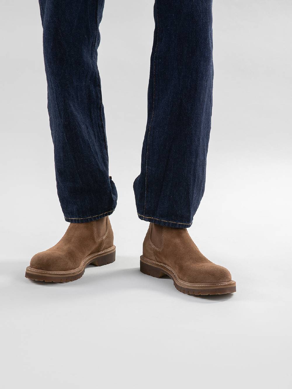 Officine Creative BOSS 004 Stivali Chelsea In Pelle Scamosciata Marrone