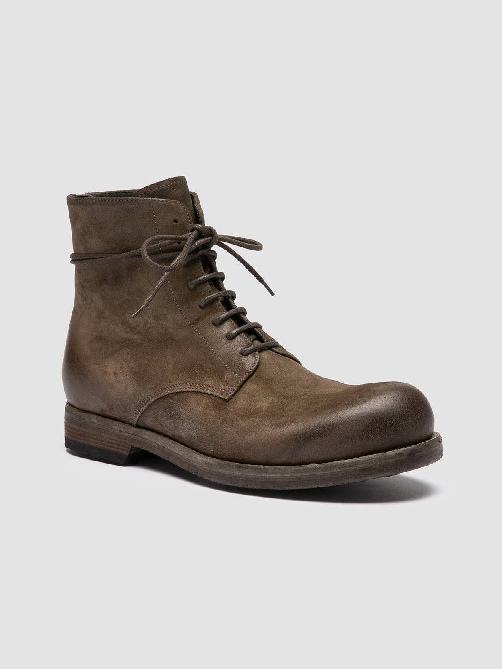 Officine Creative BULLA DD 102 Stivali Stringati In Pelle Scamosciata Verde