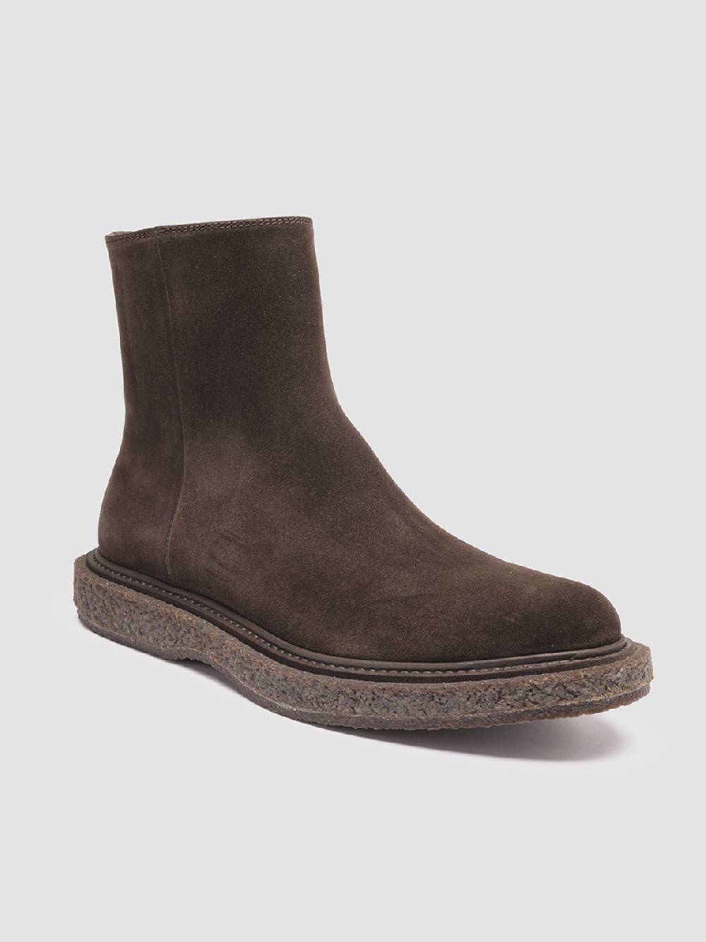 Officine Creative BULLET 009 Stivaletti Con Zip In Pelle Scamosciata Marrone