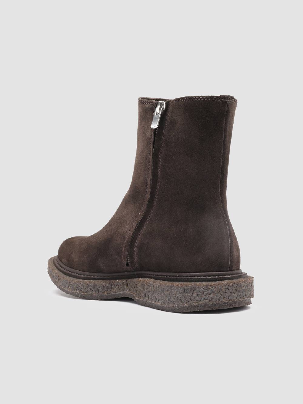 Officine Creative BULLET 009 Stivaletti Con Zip In Pelle Scamosciata Marrone