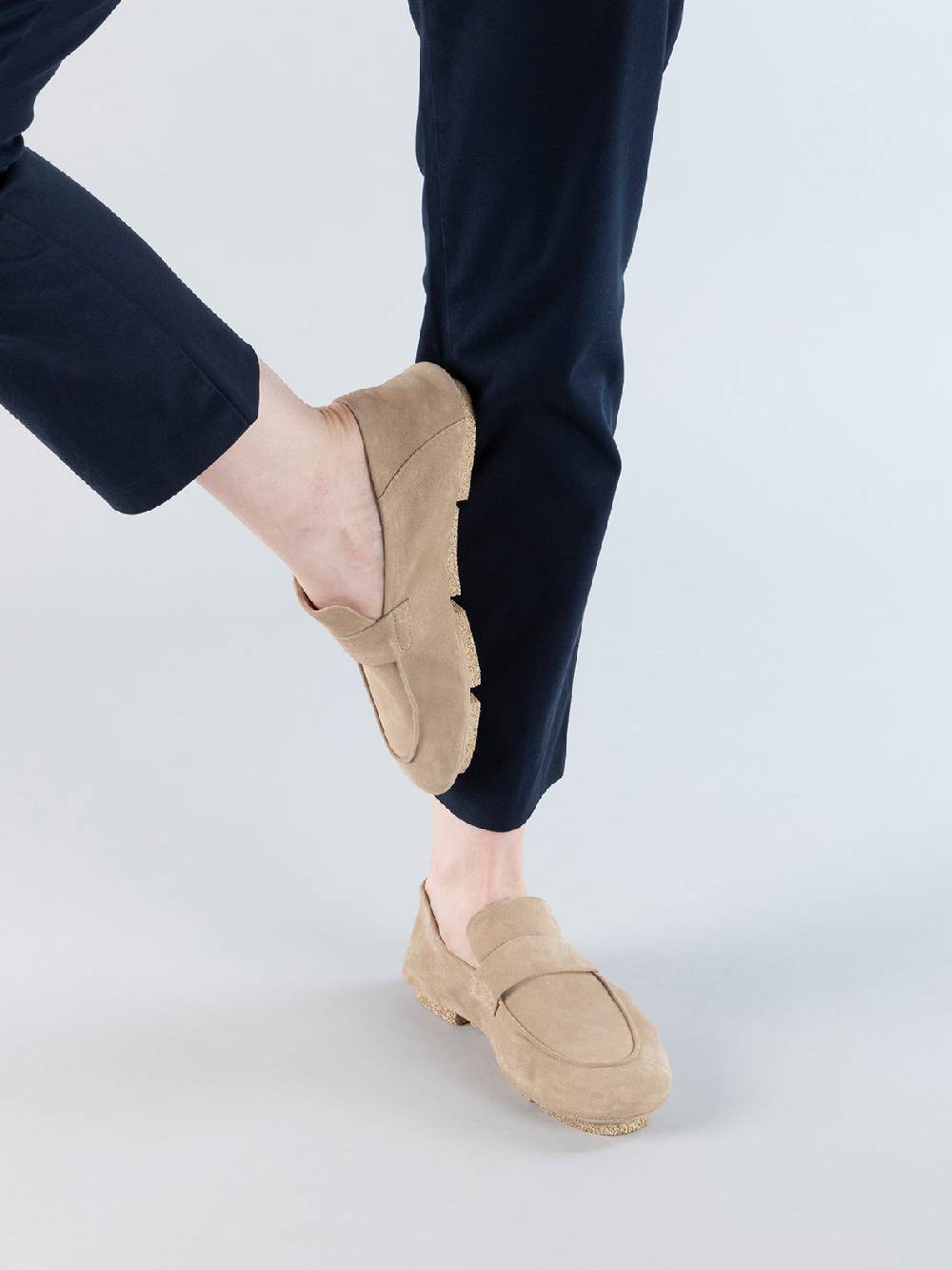 Officine Creative C-SIDE 101 Mocassini In Pelle Scamosciata Tortora