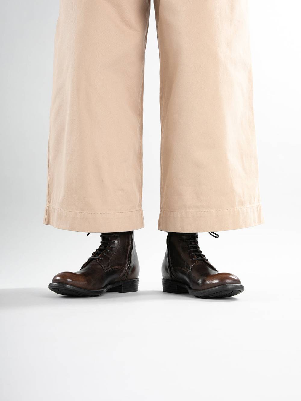 Officine Creative CALIXTE 002 Stivaletti In Pelle Marrone Con Zip