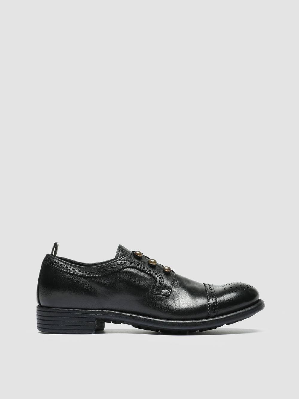 Officine Creative CALIXTE 022 Derby con Motivo Brogue in Pelle Nera