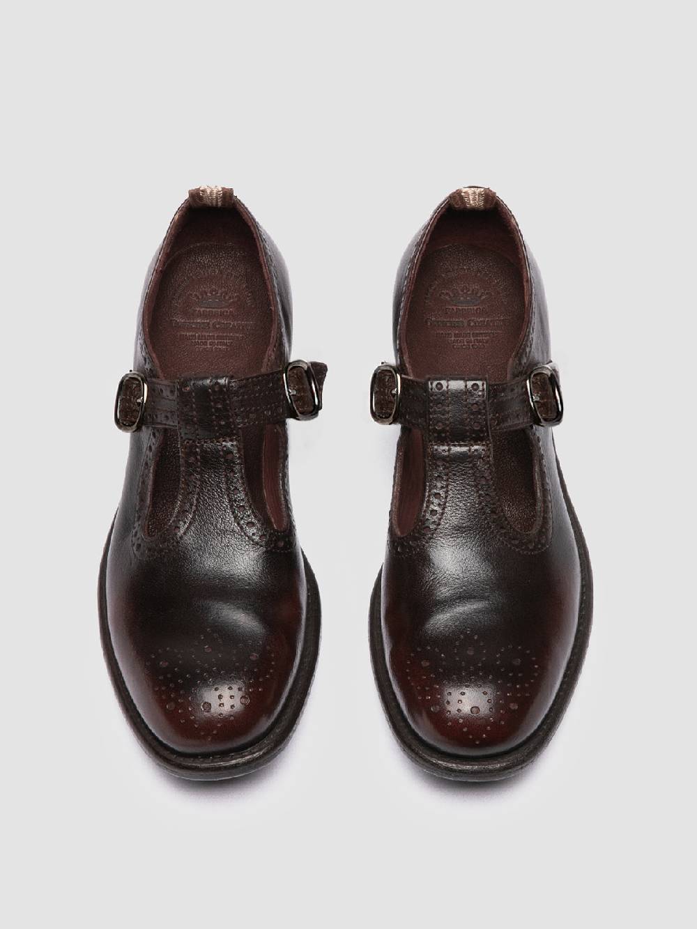 Officine Creative CALIXTE 071 Sandali T-Bar In Pelle Marrone