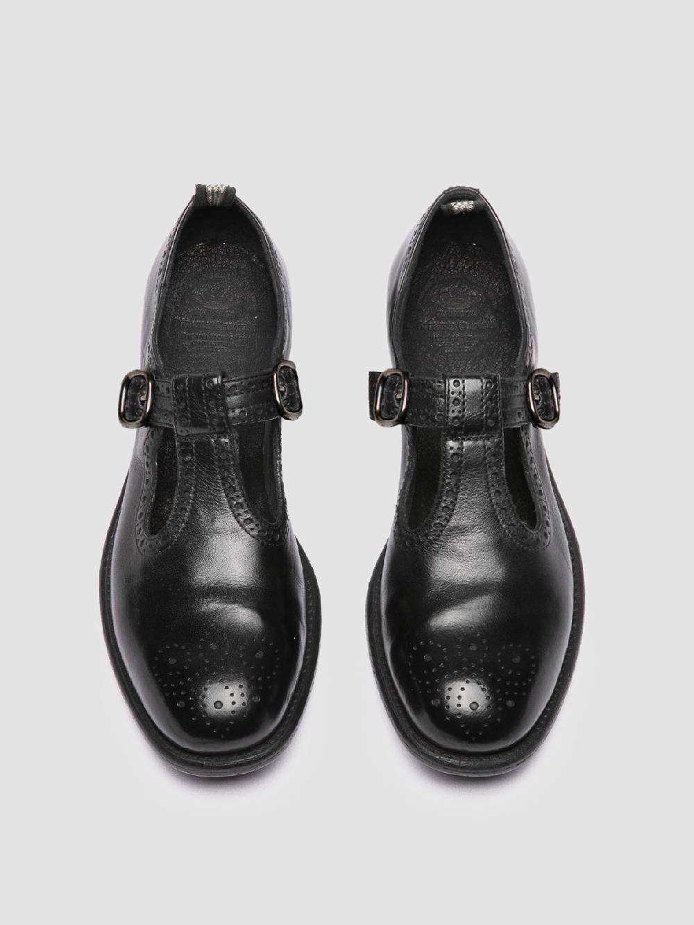 Officine Creative CALIXTE 071 Sandali T-Bar In Pelle Nera