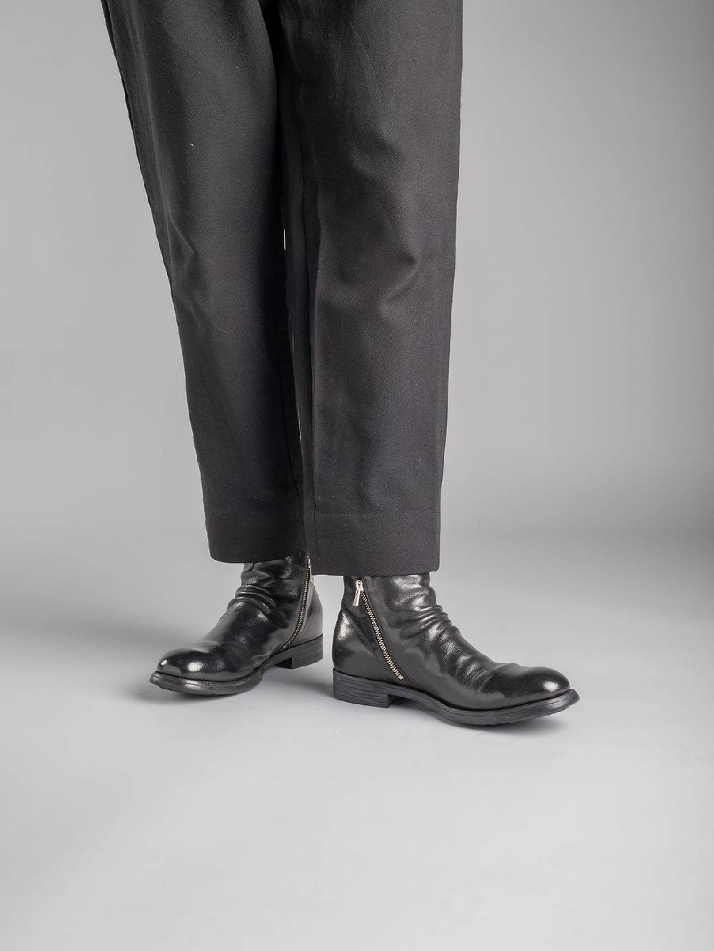 Officine Creative CHRONICLE 042 Stivaletti In Pelle Nera