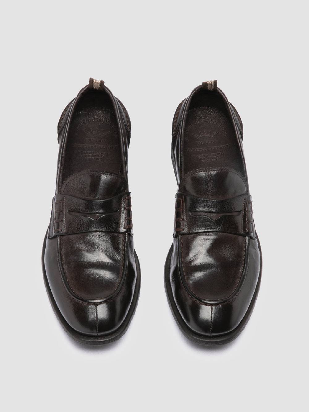 Officine Creative CHRONICLE 144 Mocassini Penny Loafer In Pelle Marrone