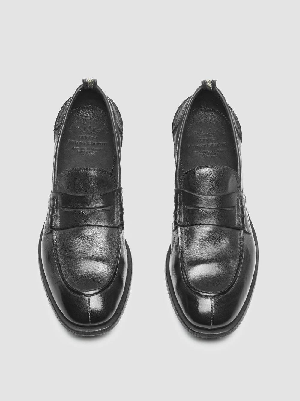 Officine Creative CHRONICLE 144 Mocassini Penny Loafer In Pelle Nera