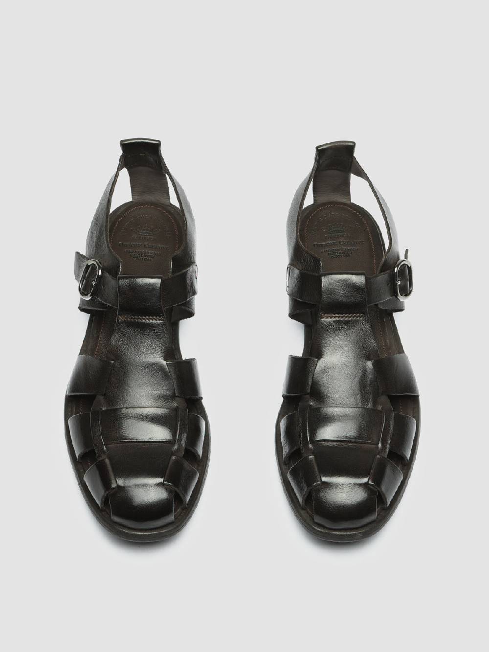 Officine Creative CHRONICLE 145 Sandali In Pelle Marrone